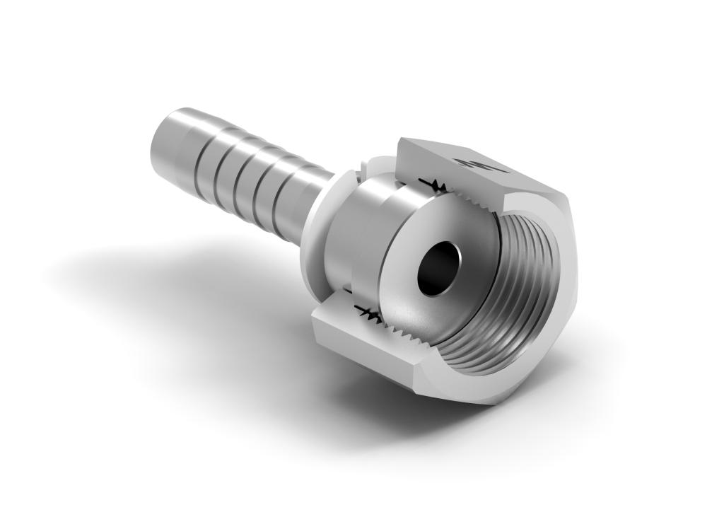 Zakucie hydrauliczne DKL DN10 M22x1.5 uszczelnienie czołowe/płaskie PREMIUM Waryński  ( sprzedawane po 10 )