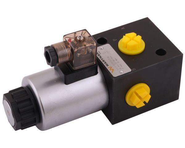 Elektrozawór 3-drogowy elektromagnetyczny kontroli 3/2 W-E12DVS3/2-80L G1/2" 80L (24V DC) Waryński