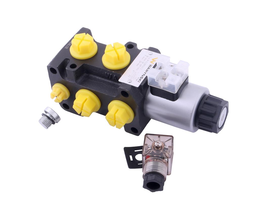 Dzielnik, zawór, elektrozawór kierunkowy elektromagnetyczny kontroli W-E12DVS6/2 (DVS6/50L) G1/2" 50L Waryński