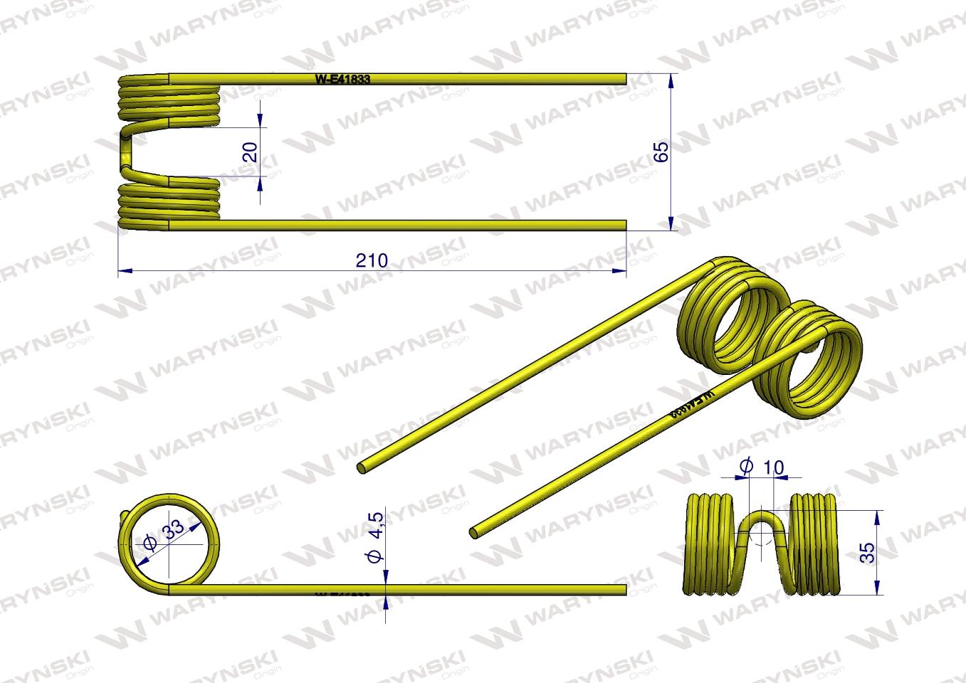 Palec podbieracza zastosowanie John Deere E41833 Waryński