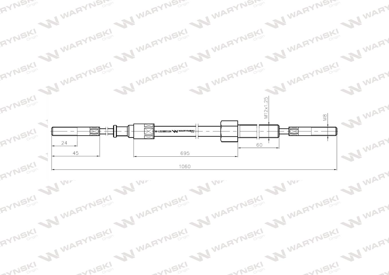 Linka - Hamulec L-1060mm 70112905 ZETOR Waryński
