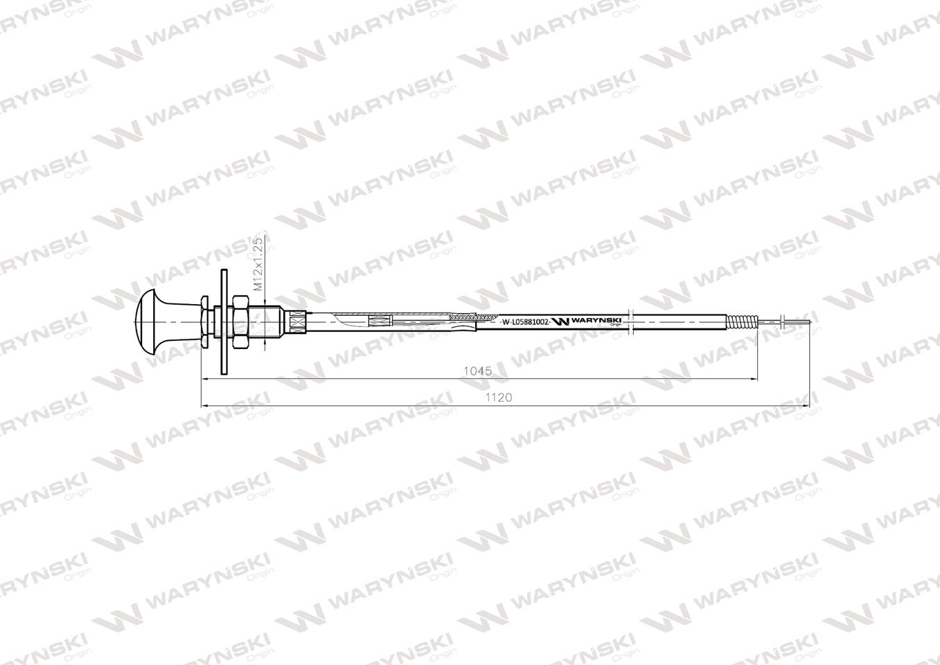 Linka - Rozdzielacz napędu L-1120mm 6490209 ZETOR Waryński