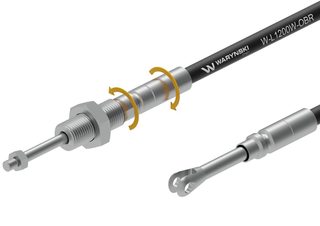Linka z końcówką obrotową do sterowania rozdzielaczem na widełki L-1200mm Waryński