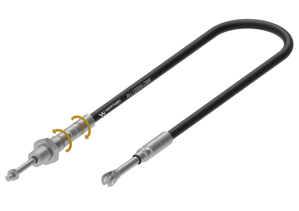 Linka z końcówką obrotową do sterowania rozdzielaczem na widełki L-1200mm Waryński