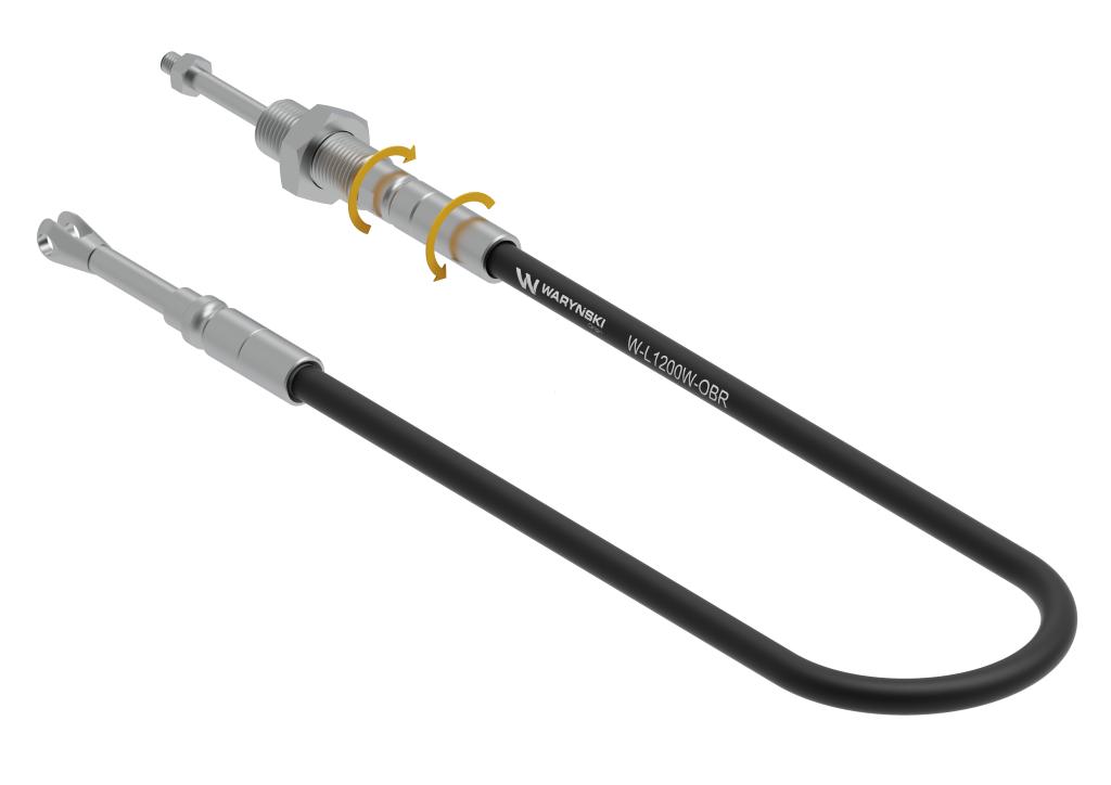 Linka z końcówką obrotową do sterowania rozdzielaczem na widełki L-1200mm Waryński