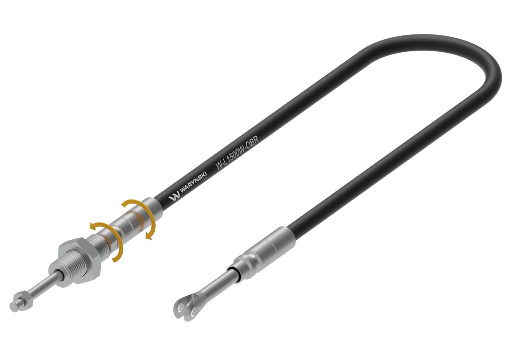 Linka z końcówką obrotową do sterowania rozdzielaczem na widełki L-1500mm Waryński