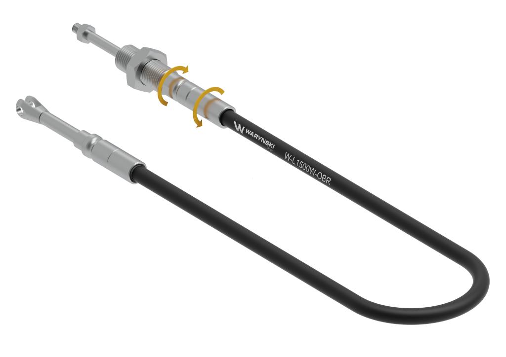 Linka z końcówką obrotową do sterowania rozdzielaczem na widełki L-1500mm Waryński