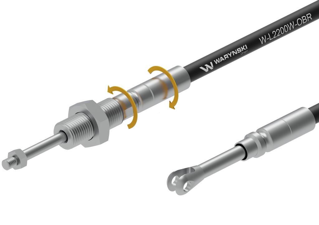 Linka z końcówką obrotową do sterowania rozdzielaczem na widełki L-2200mm Waryński