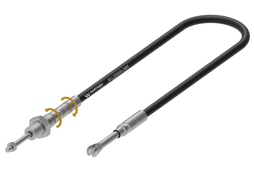Linka z końcówką obrotową do sterowania rozdzielaczem na widełki L-2200mm Waryński