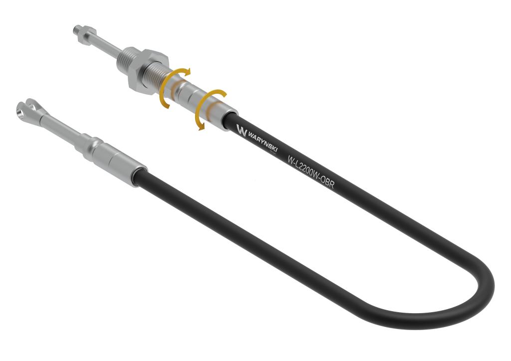 Linka z końcówką obrotową do sterowania rozdzielaczem na widełki L-2200mm Waryński