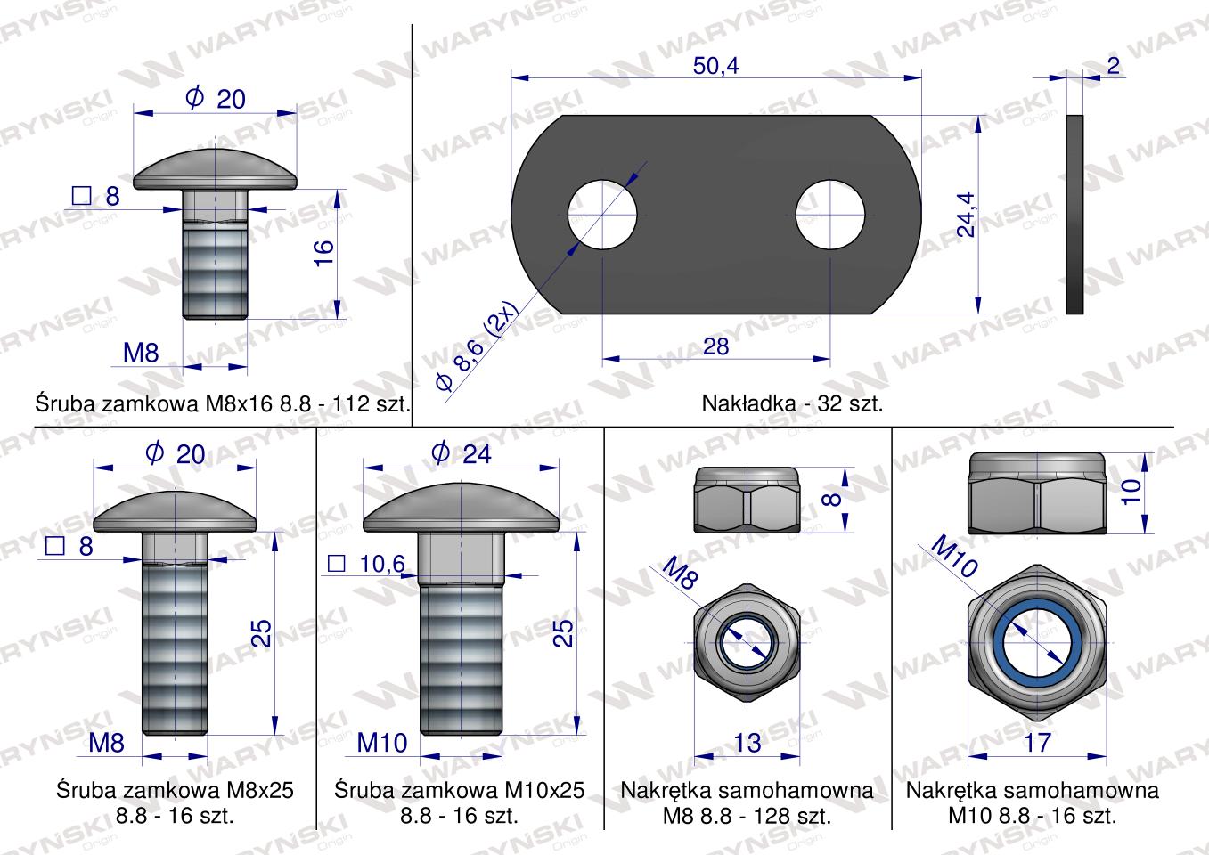 Zestaw PIŁ KEMPER M6008, 360 (plus) CA785534, Waryński