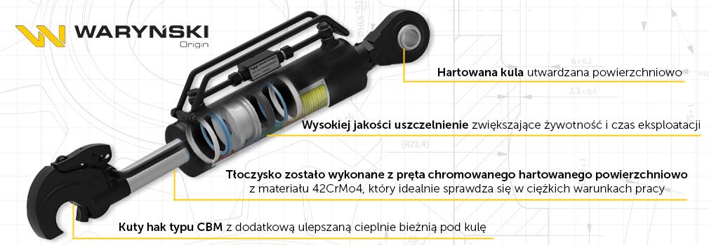 Łącznik Centralny Hydrauliczny KAT-3 FI32 Waryński