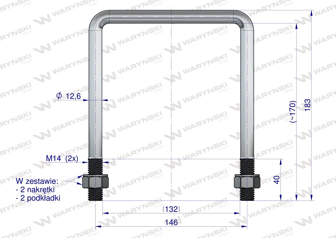 Jarzmo, Cybant, M14 132x170, Waryński