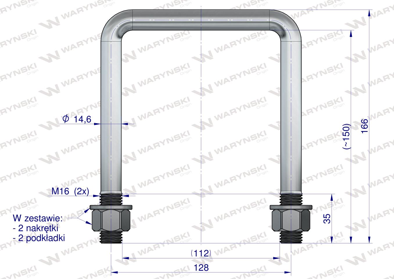 Jarzmo, Cybant, M16 112x150, Waryński