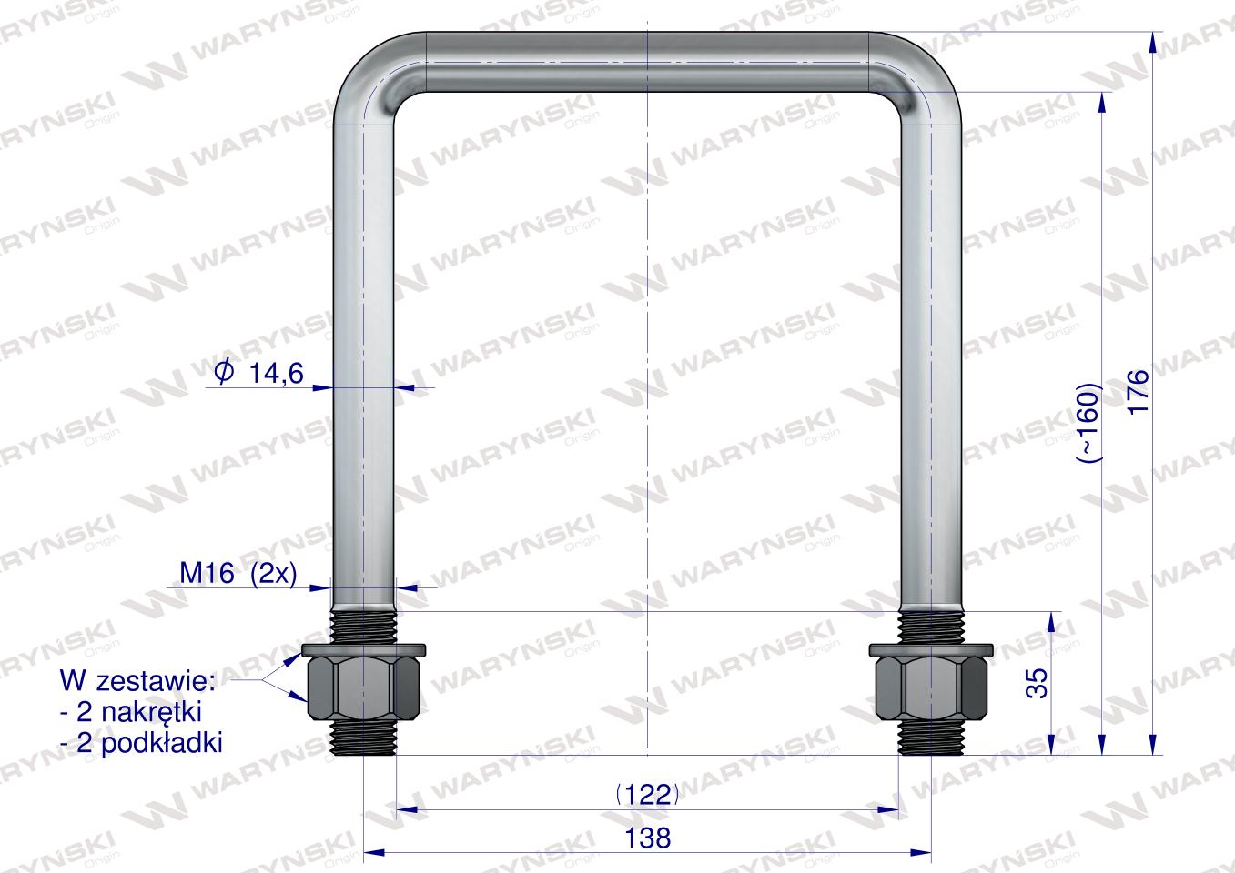 Jarzmo, Cybant, M16 122x160, Waryński