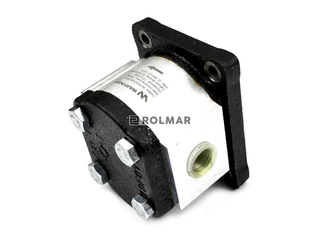 Pompa hydrauliczna zębata 1.5cm3 (grupa 1 - typ europejski) wałek 1:8 przyłącza obustronnie gwinty wewnętrzne 3/8 (obroty prawe) max.260 bar Waryński