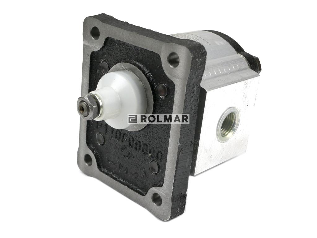 Pompa hydrauliczna zębata 3.8cm3 (grupa 1 - typ europejski) wałek 1:8 przyłącza obustronnie gwinty wewnętrzne 3/8 (obroty prawe) max.260 bar Waryński