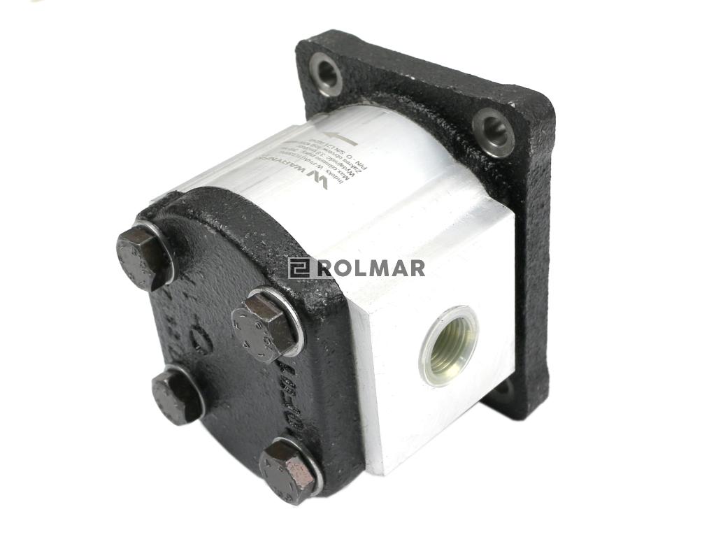 Pompa hydrauliczna zębata 3.8cm3 (grupa 1 - typ europejski) wałek 1:8 przyłącza obustronnie gwinty wewnętrzne 3/8 (obroty prawe) max.260 bar Waryński