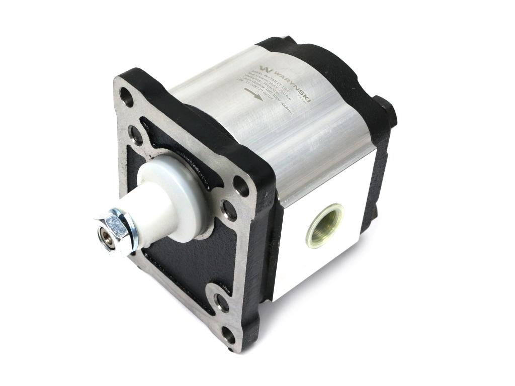 Pompa hydrauliczna zębata 11.0cm3 (grupa 2 - typ europejski) wałek 1:8 przyłącza gwintowane 1/2"-3/4" (obroty prawe) max.260 bar Waryński
