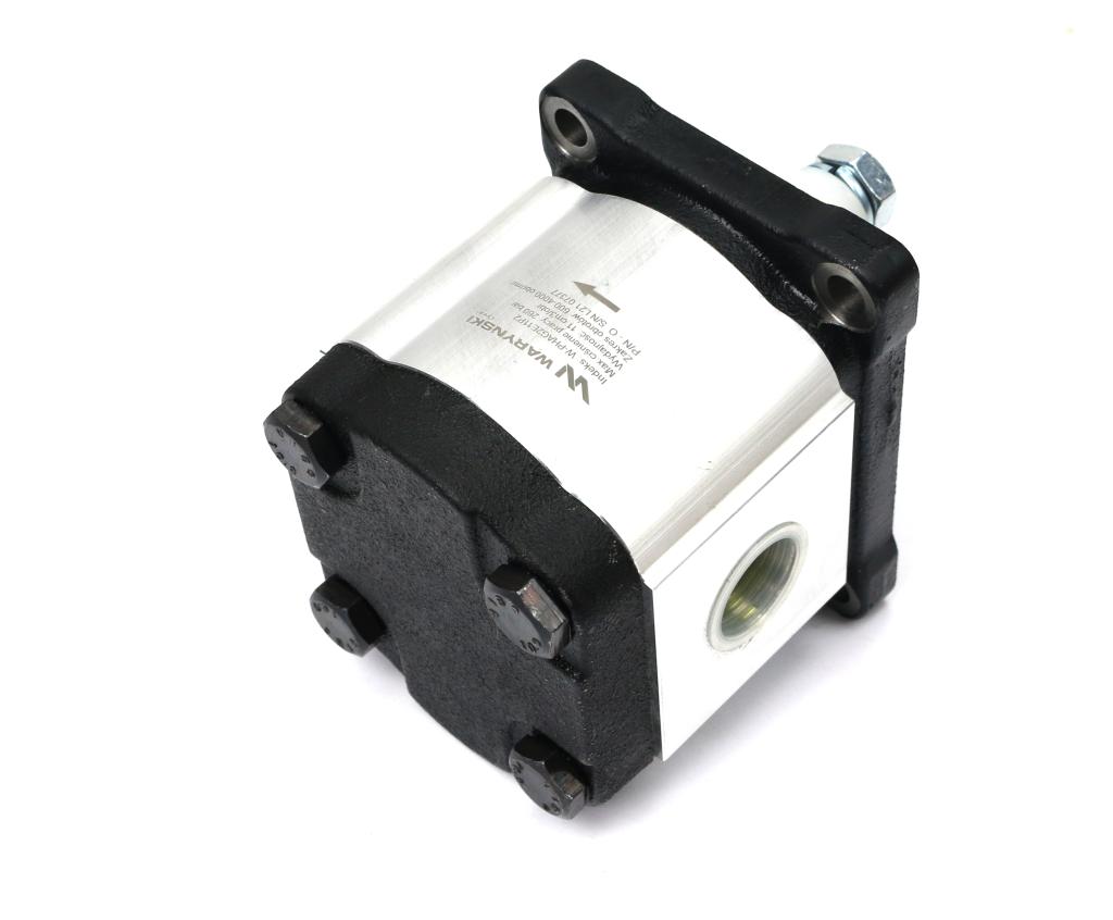 Pompa hydrauliczna zębata 11.0cm3 (grupa 2 - typ europejski) wałek 1:8 przyłącza gwintowane 1/2"-3/4" (obroty prawe) max.260 bar Waryński