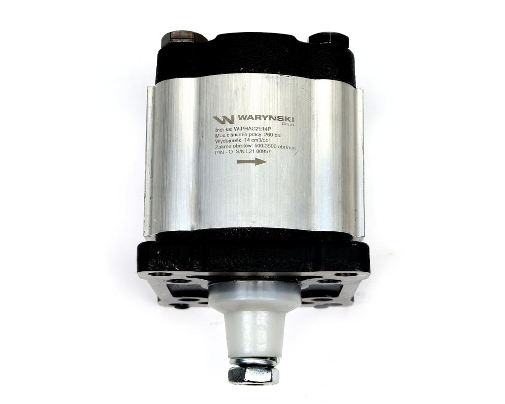 Pompa hydrauliczna zębata 14.0cm3 (grupa 2 - typ europejski) wałek 1:8 przyłącza gwintowane (obroty prawe) max.260 bar Waryński