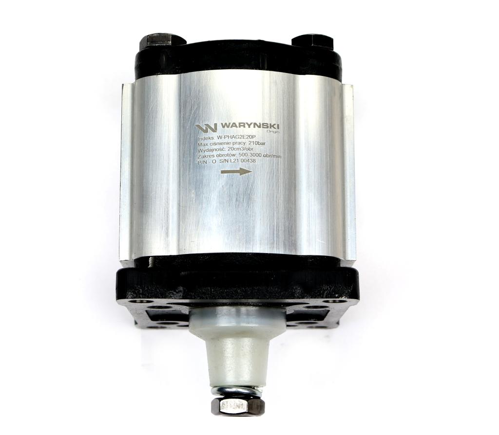 Pompa hydrauliczna zębata 20.0cm3 (grupa 2 - typ europejski) wałek 1:8 przyłącza gwintowane (obroty prawe) max.210 bar Waryński