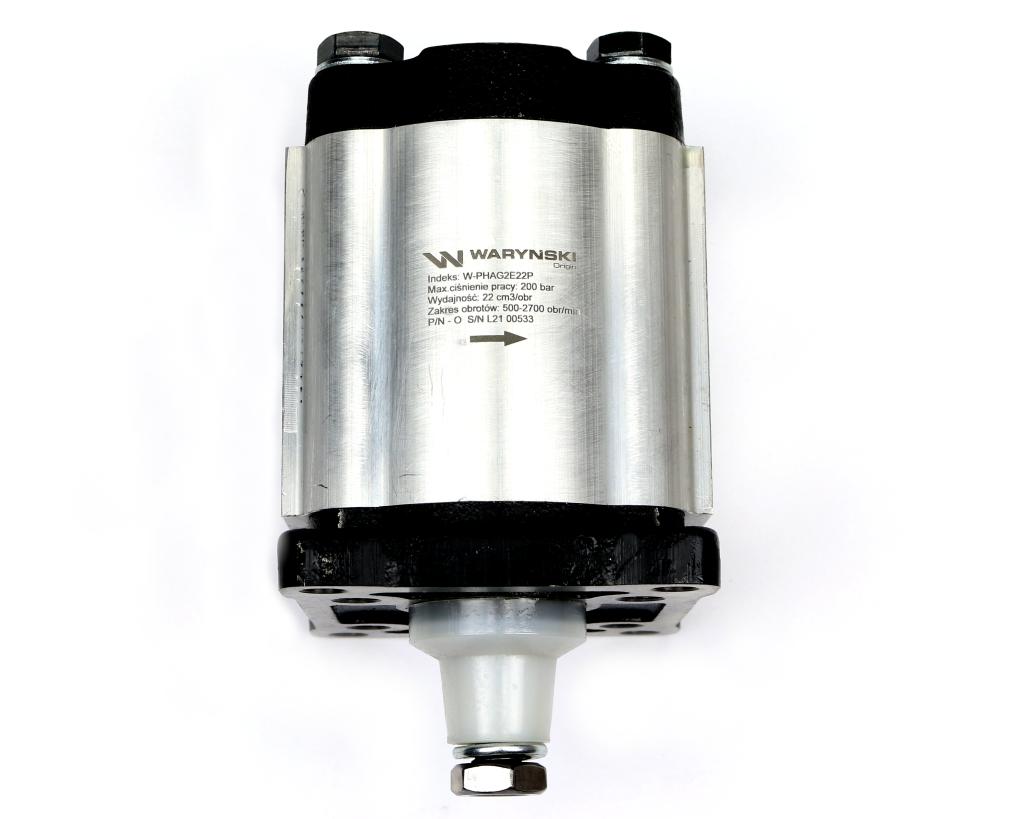 Pompa hydrauliczna zębata 22.0cm3 (grupa 2 - typ europejski) wałek 1:8 przyłącza gwintowane (obroty prawe) max.200 bar Waryński