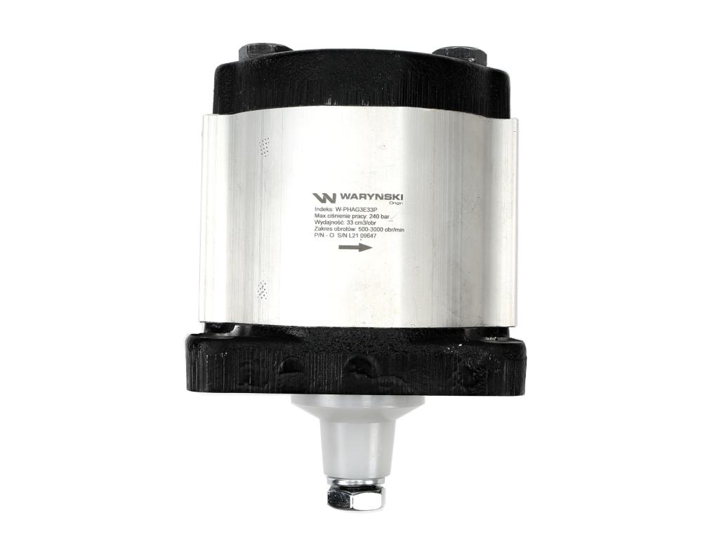 Pompa hydrauliczna zębata 33.0cm3 (grupa 3 - typ europejski) wałek 1:8 przyłącza gwintowane (obroty prawe) max.240 bar Waryński