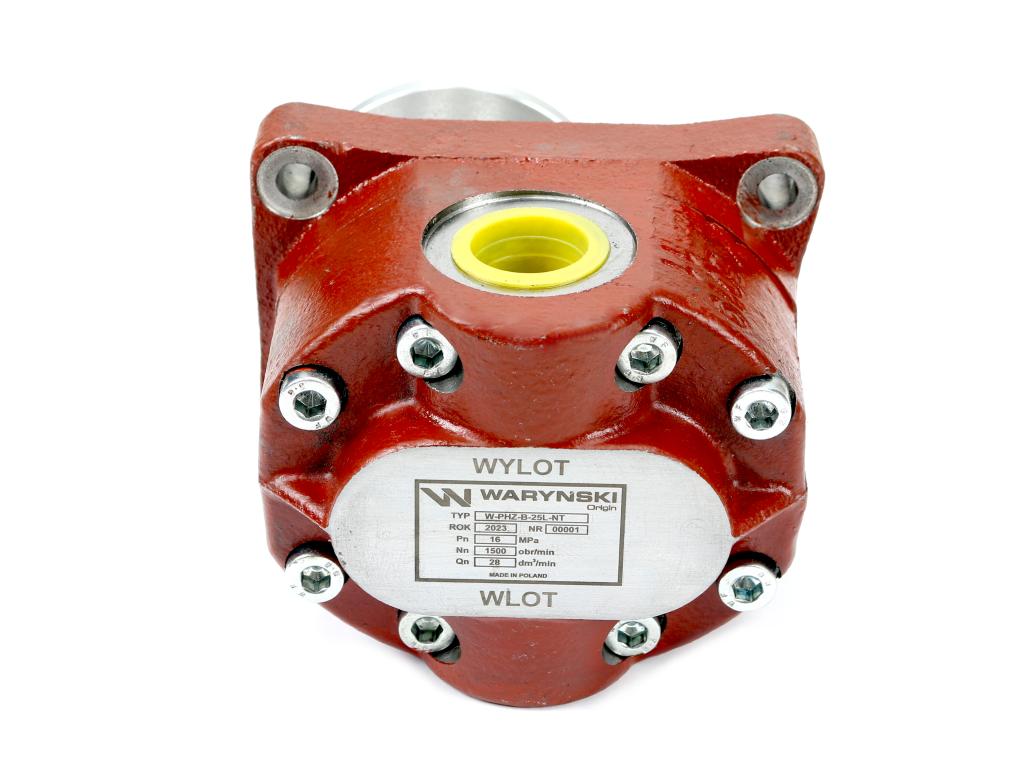 Pompa hydrauliczna zębata do Bizon Z-056. Z-058  nowy typ PZS-KP2-25 (obroty lewe) 16Mpa w korpusie żeliwnym Waryński