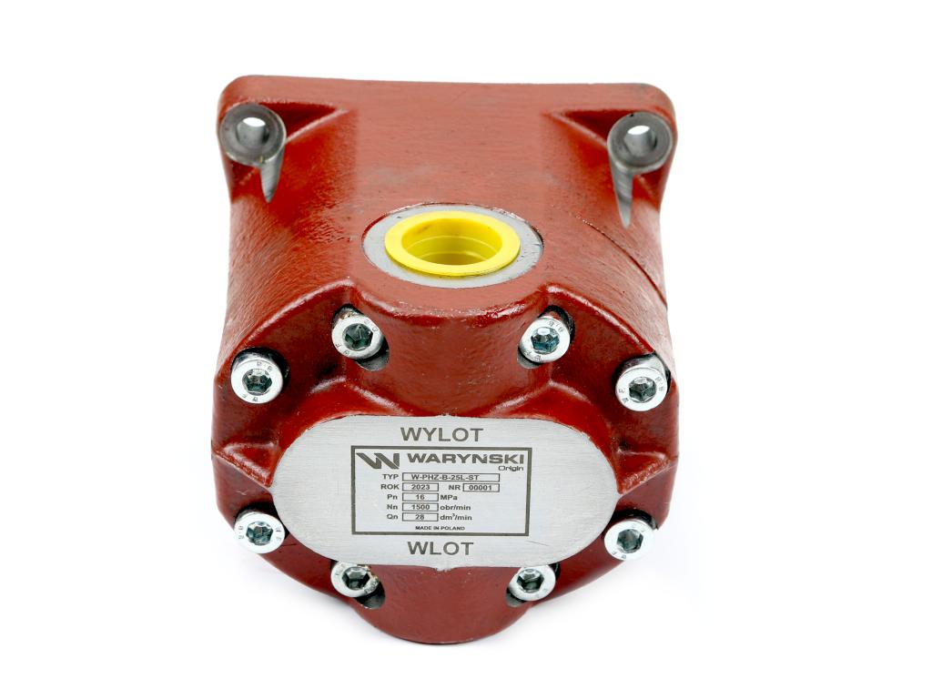 Pompa hydrauliczna zębata do Bizon Z-050 stary typ PZS-KP-25 (obroty lewe) 16Mpa w korpusie żeliwnym Waryński