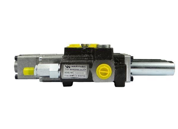 Rozdzielacz hydrauliczny 2-sekcyjny max przepływ 40L 1-sekcja pływająca - sterowany na linkę Waryński