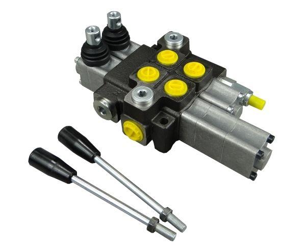 Rozdzielacz hydrauliczny 2-sekcyjny max przepływ 40L 1-sekcja pływająca  Waryński