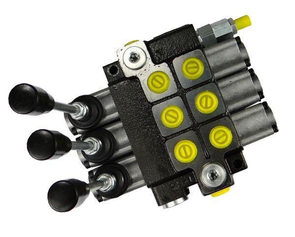 Rozdzielacz hydrauliczny 3-sekcyjny max przepływ 40L  Waryński