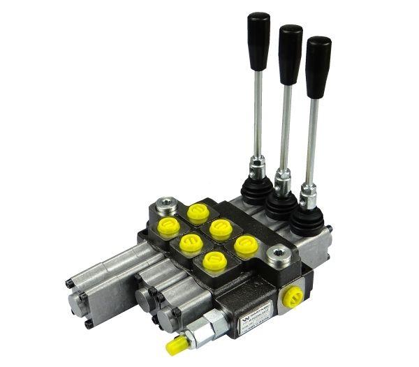 Rozdzielacz hydrauliczny 3-sekcyjny max przepływ 40L 1-sekcja pływająca  Waryński