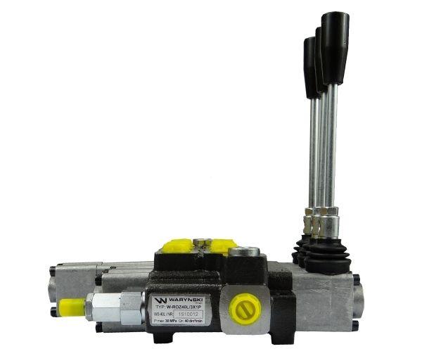 Rozdzielacz hydrauliczny 3-sekcyjny max przepływ 40L 1-sekcja pływająca  Waryński