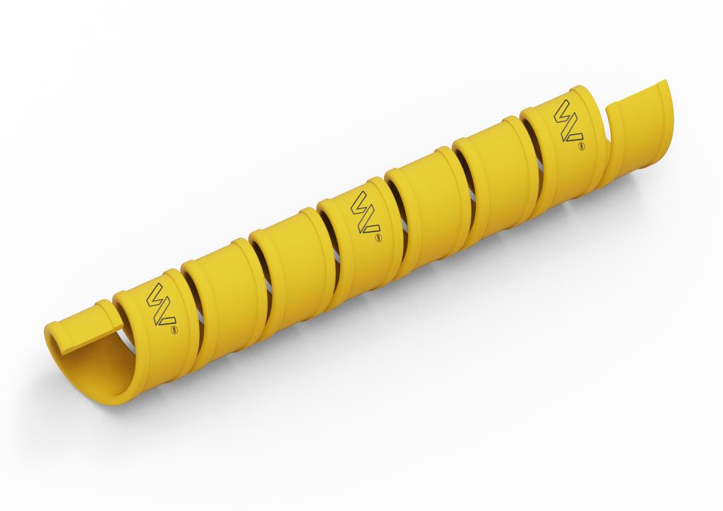 Osłona spiralna HDPE ochronna na węże i przewody SGX-32 (Zakres: 26-33mm) żółta Waryński, (sprzedawane po 25)
