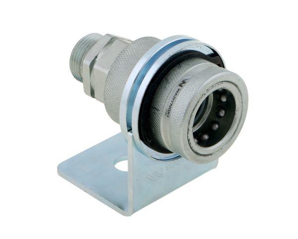 Uchwyt pojedynczy z pierścieniami segera dla szybkozłączy EURO Push-Pull Waryński