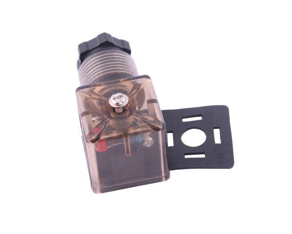 Wtyczka elektryczna W-WTYKVDC 12V 24V (SP666) do zasilania cewek elektromagnetycznych z diodą i uszczelką Waryński