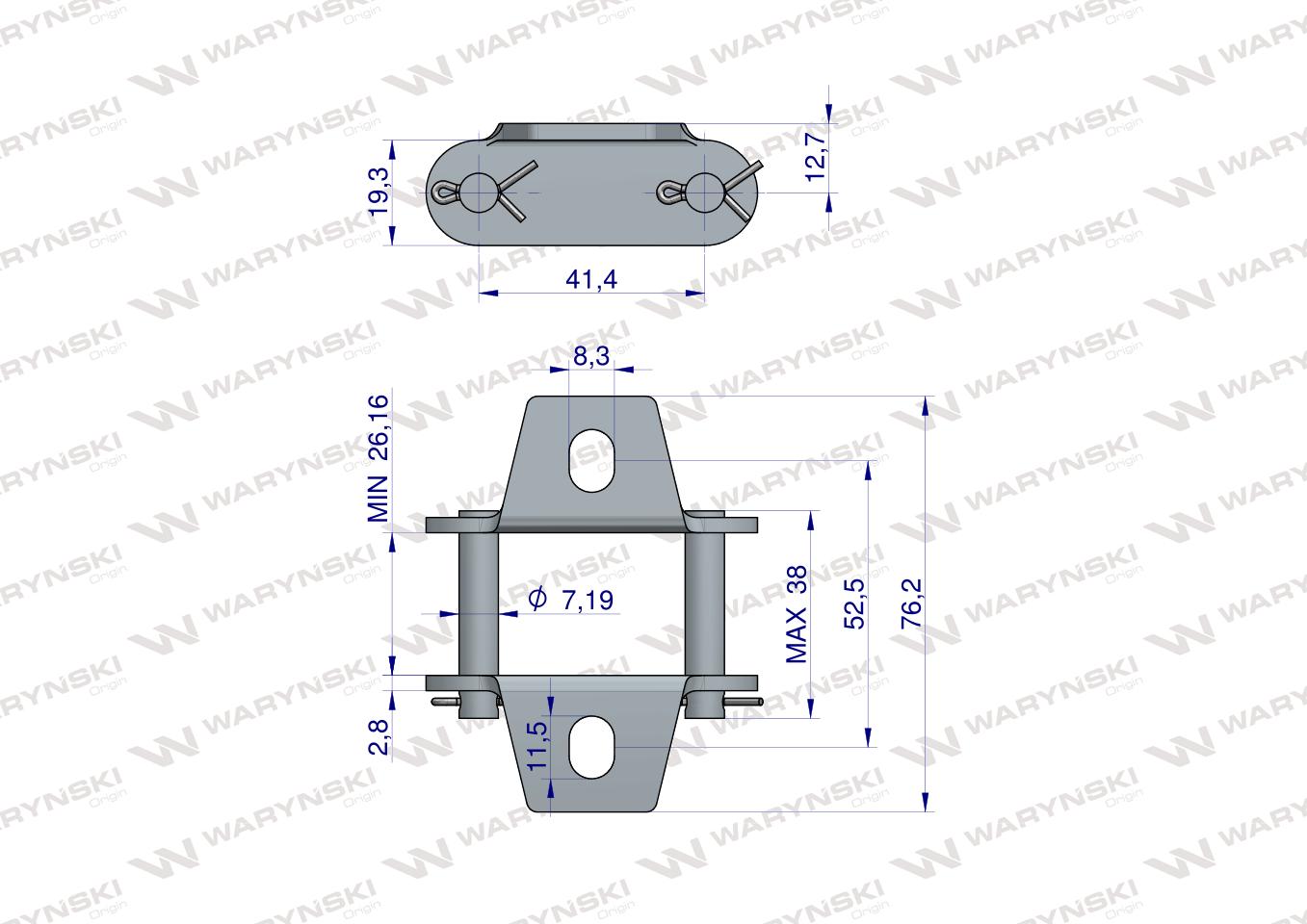 Zamek łańcucha z przyłączem obustronnym CA550K1 Waryński ( sprzedawane po 5 )