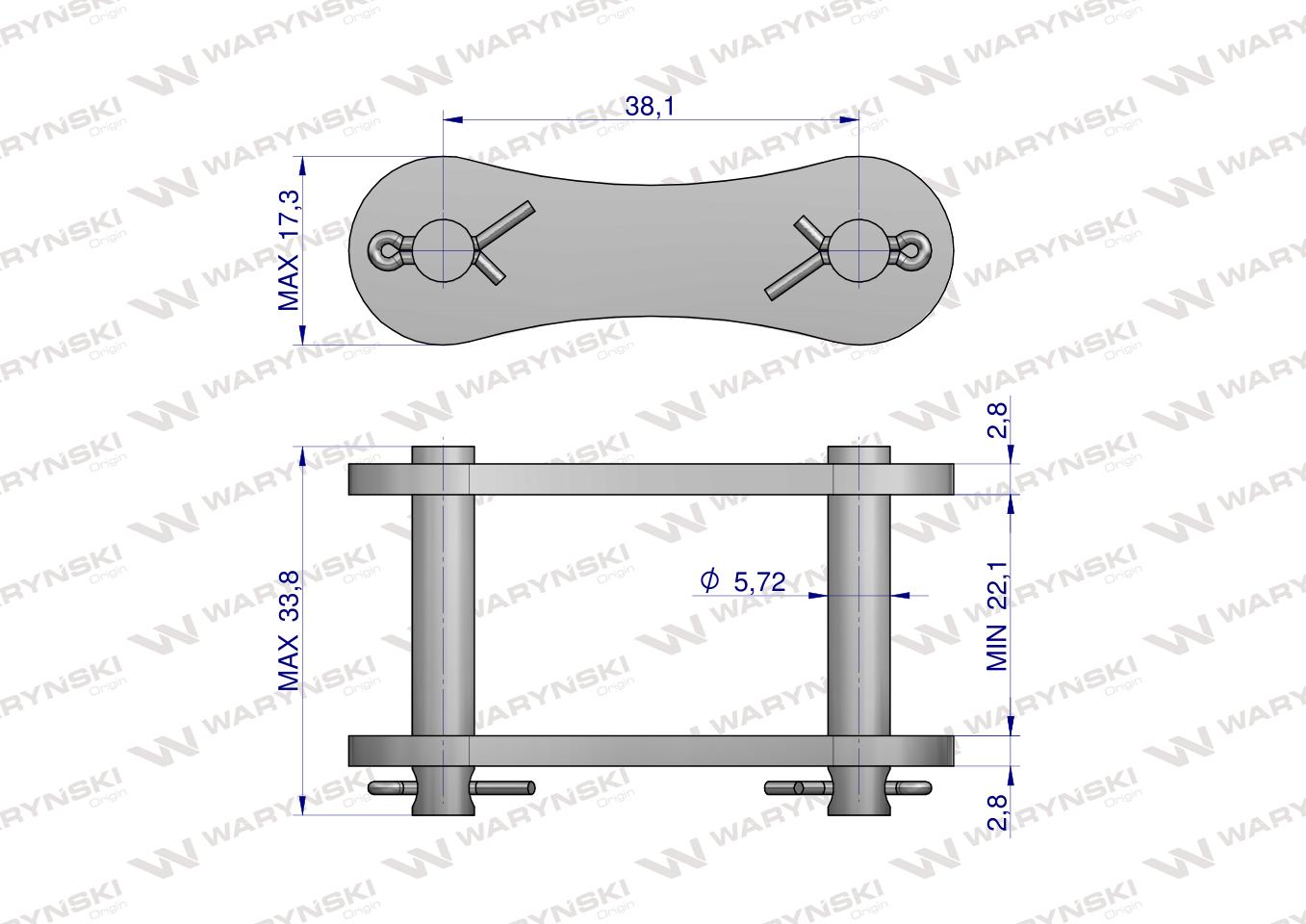 Zamek łańcucha S51 Waryński ( sprzedawane po 5 )
