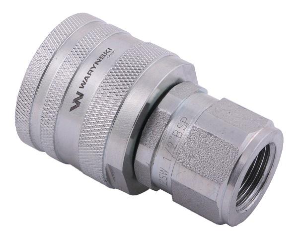 Szybkozłącze hydrauliczne skręcane wtyczka G1/2"BSP gwint wewnętrzny 300bar Waryński