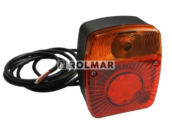 Lampa przyczepki W18U diodowa pozycyjne LED z oświetleniem tablicy rejstracyjnej