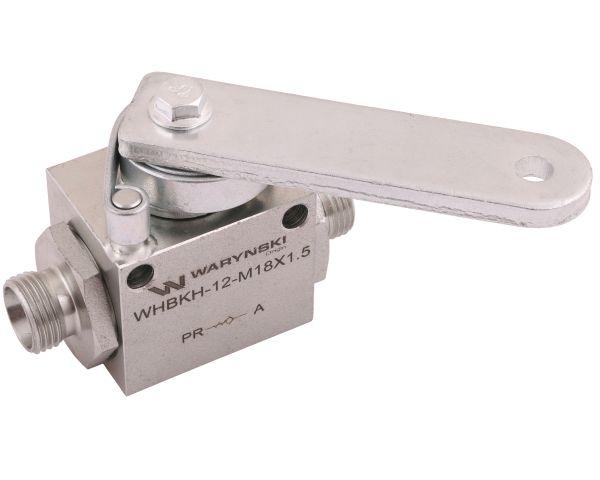 Zawór odcinająco-zwrotny (ogranicznik posuwu/skoku) 2/2 M18x1.5 12L z otworami mocującymi 350 bar Waryński