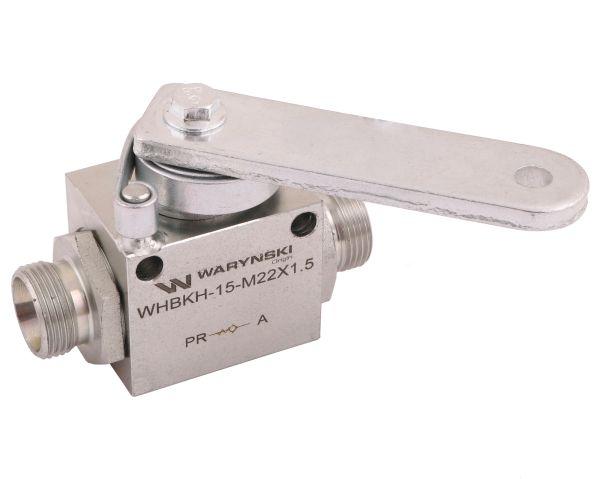 Zawór odcinająco-zwrotny (ogranicznik posuwu/skoku) 2/2 M22x1.5 15L z otworami mocującymi 350 bar Waryński