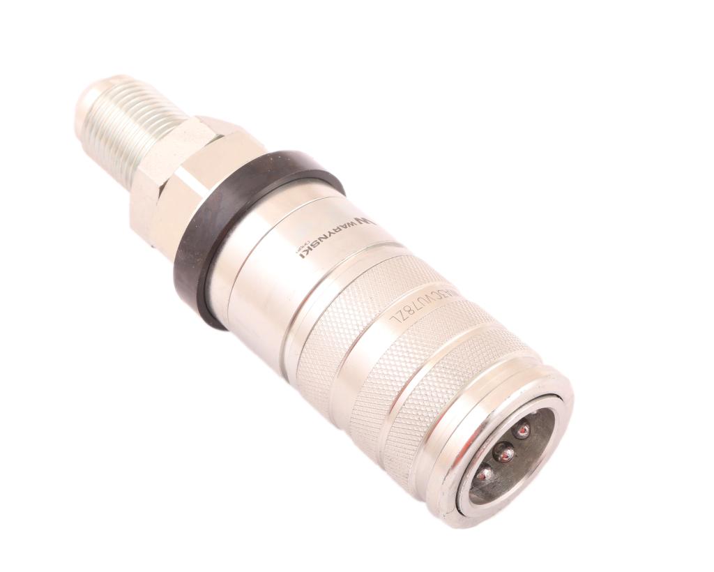 Szybkozłącze hydrauliczne zrywalne seria WIA3CV (3CFPV) 68 l/min gniazdo long 7/8" UNF gwint zewnętrzny EURO PUSH-PULL (ISO 7241-A) Waryński