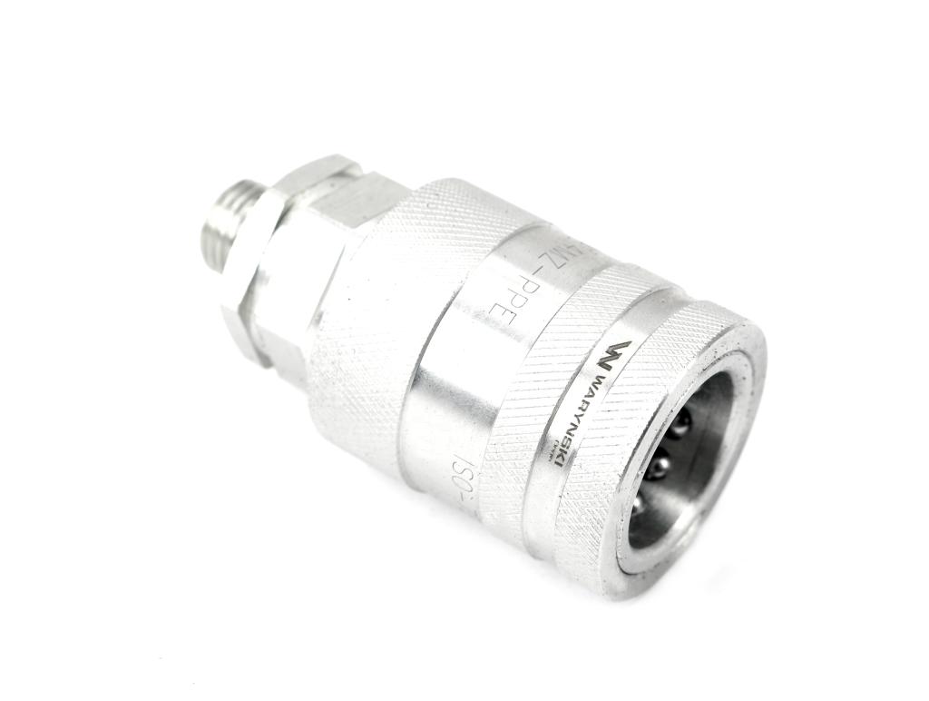 Szybkozłącze hydrauliczne gniazdo M14x1.5 gwint zewnętrzny EURO PUSH-PULL  (ISO 7241-A) z eliminatorem ciśnienia Waryński