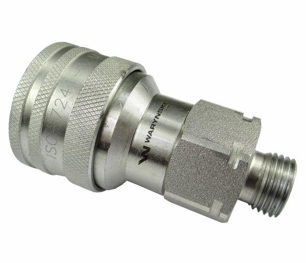 Szybkozłącze hydrauliczne gniazdo M16x1.5 gwint zewnętrzny EURO (9100816G) (ISO 7241-A) Waryński