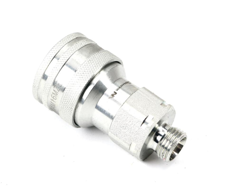 Szybkozłącze hydrauliczne gniazdo M16x1.5 gwint zewnętrzny EURO (ISO 7241-A) z eliminatorem ciśnienia Waryński