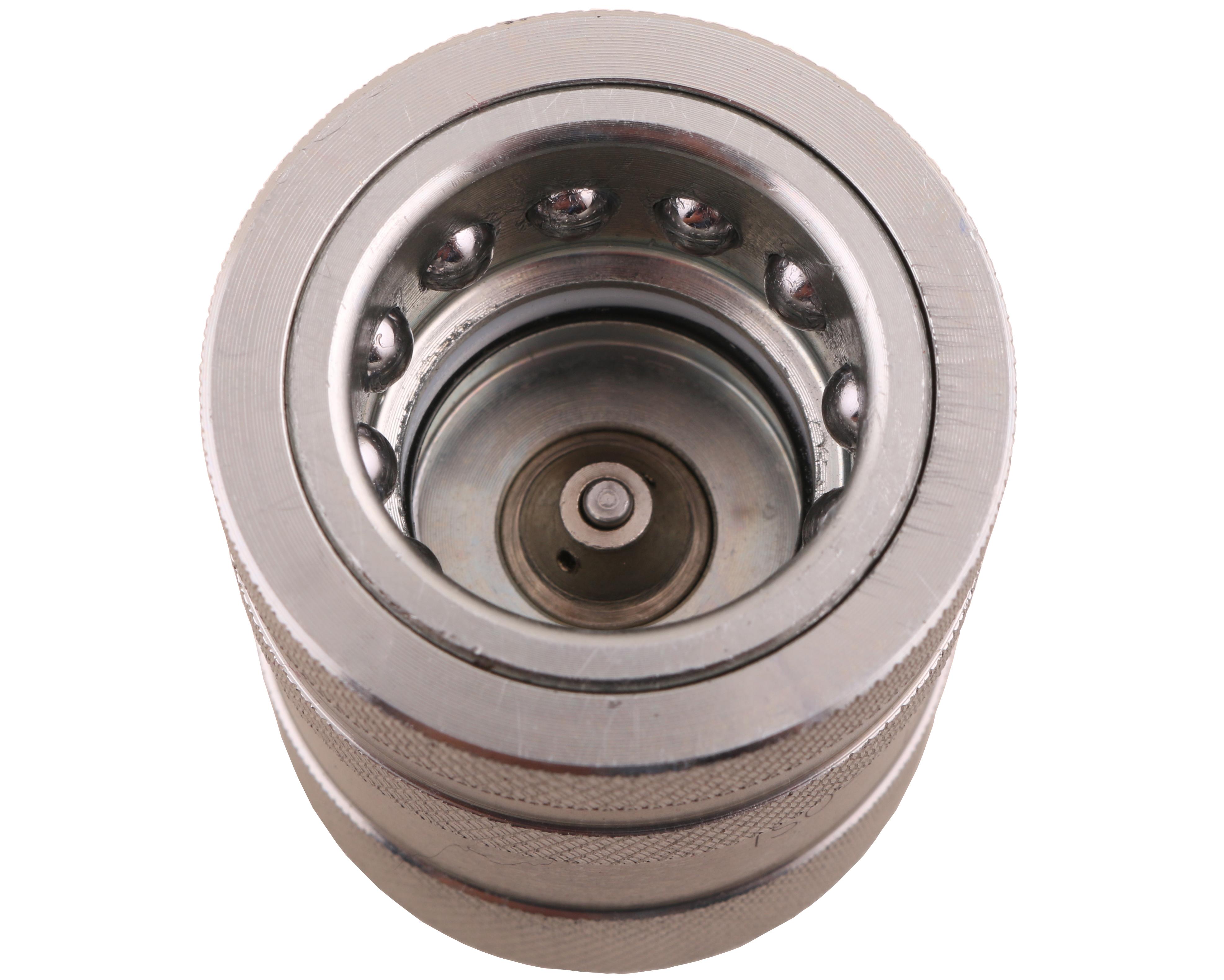 Szybkozłącze hydrauliczne gniazdo z eliminatorem ciśnienia M18x1.5 gwint zew. EURO PUSH-PULL (9100818G) (ISO 7241-A) Waryński