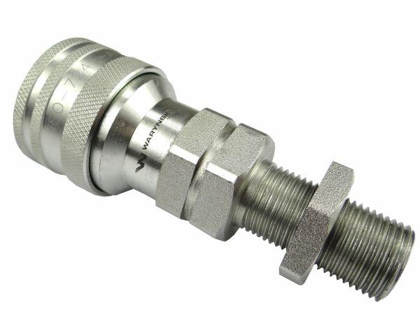 Szybkozłącze hydrauliczne gniazdo long M18x1.5 gwint zewnętrzny EURO (9100818GL) (ISO 7241-A) Waryński